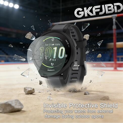 واقي شاشة وحافظة متوافقة مع Garmin Forerunner 165 & Forerunner 165 Music، طبقة حماية من الزجاج المقوى عالي الدقة وحافظات ناعمة من السيليكون (عبوة من 3+2) in Kuwait