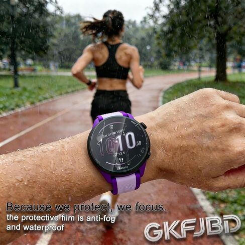 واقي شاشة وحافظة متوافقة مع Garmin Forerunner 165 & Forerunner 165 Music، طبقة حماية من الزجاج المقوى عالي الدقة وحافظات ناعمة من السيليكون (عبوة من 3+2) in Kuwait