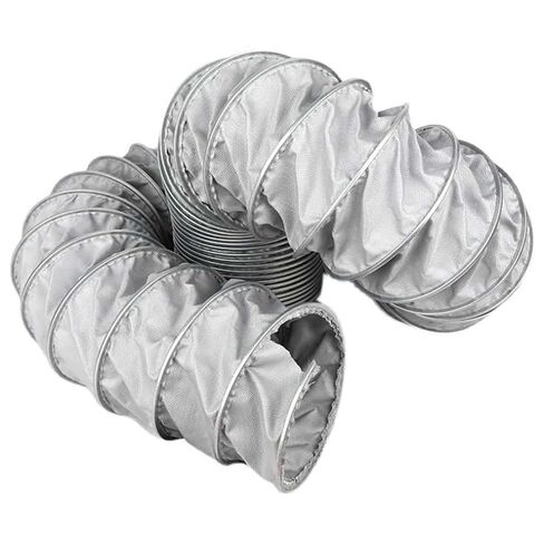 Flexible Fiberglass Duct 2" x Custom Length - High-Temperature Resistant HVAC Ducting(L10mx250mm) in Kuwait