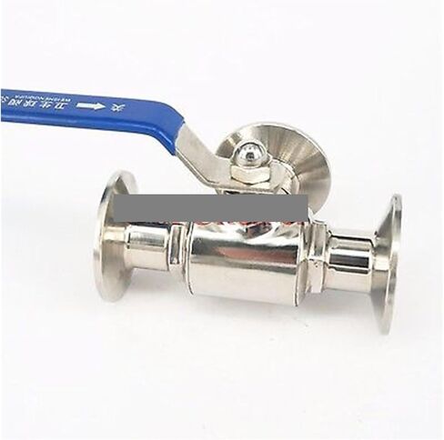 T-port 3/4" 19mm 304 Stainless Steel 3 Way Ball Valve 1.5" Tri Clamp 50.5mm Ferrule O/D For Diary Product in Saudi Arabia