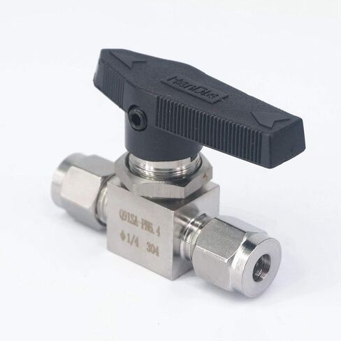 Fit For 1/4" inch O/D Tube 304 Stainless Steel Compression fitting shut off Ball Valve 915 PSI Q91SA PN 6.4 in Saudi Arabia