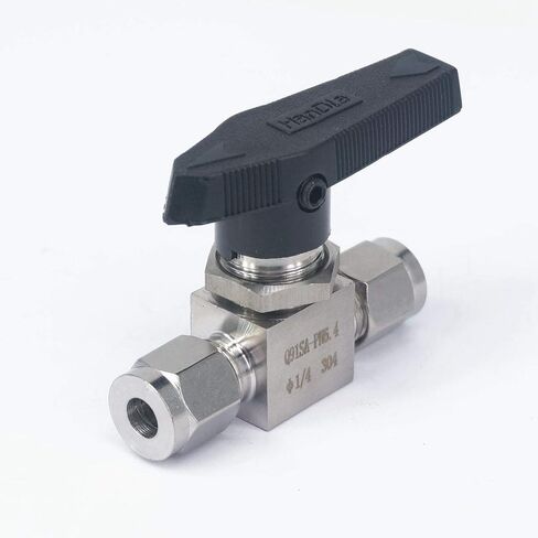 Fit For 1/4" inch O/D Tube 304 Stainless Steel Compression fitting shut off Ball Valve 915 PSI Q91SA PN 6.4 in Saudi Arabia