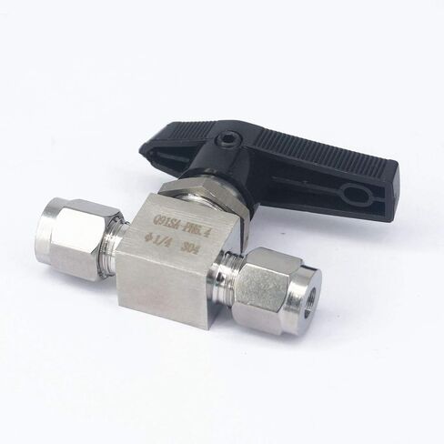 Fit For 1/4" inch O/D Tube 304 Stainless Steel Compression fitting shut off Ball Valve 915 PSI Q91SA PN 6.4 in Saudi Arabia
