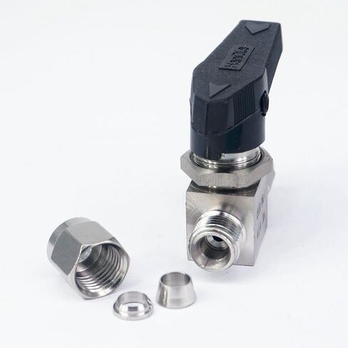 Fit For 1/4" inch O/D Tube 304 Stainless Steel Compression fitting shut off Ball Valve 915 PSI Q91SA PN 6.4 in Saudi Arabia