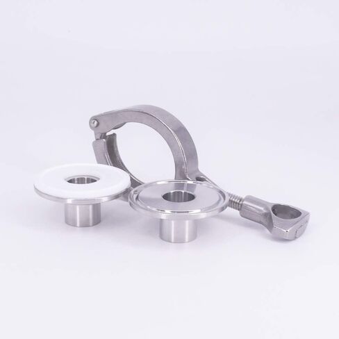 1.5 "ثلاثي المشبك × 19 مللي متر 3/4" الأنابيب OD + شريط PTFE SUS304 تركيب ثلاثي المشبك الاتحاد مجموعة in Kuwait