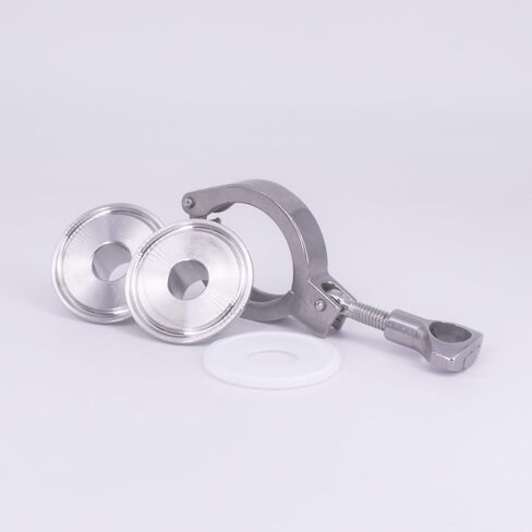 1.5 "ثلاثي المشبك × 19 مللي متر 3/4" الأنابيب OD + شريط PTFE SUS304 تركيب ثلاثي المشبك الاتحاد مجموعة in Kuwait