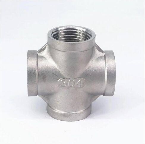 1" BSP Female 304 Stainless Steel Cross 4 Way Connector Pipe Fitting water oil air in Saudi Arabia