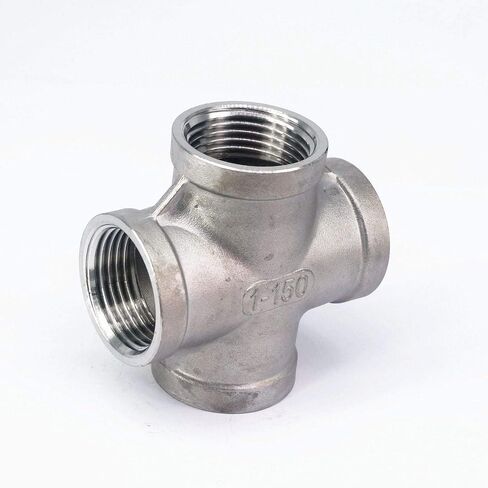 1" BSP Female 304 Stainless Steel Cross 4 Way Connector Pipe Fitting water oil air in Saudi Arabia