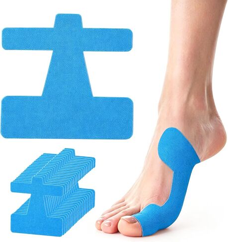 40 PCS Pre-Cut Bunion Corrector Kinesiology Tape– Elastic, Breathable & Hypoallergenic Latex-Free Toe Support Strips, Self-Adhesive Hallux Valgus Corrector for Men & Women (Skin Color, 40 PCS) in Kuwait