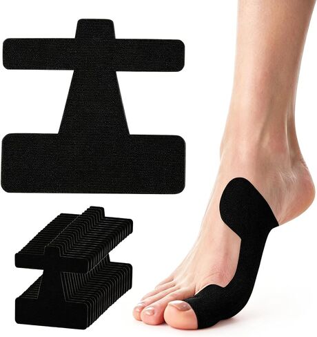 40 PCS Pre-Cut Bunion Corrector Kinesiology Tape– Elastic, Breathable & Hypoallergenic Latex-Free Toe Support Strips, Self-Adhesive Hallux Valgus Corrector for Men & Women (Skin Color, 40 PCS) in Kuwait
