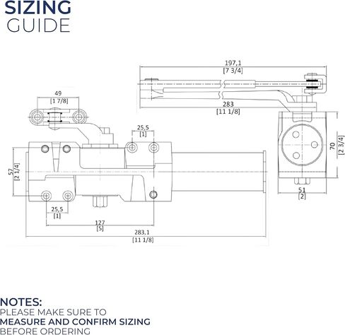 باب أقرب للتثبيت على السطح شديد التحمل، أقرب هيدروليكي تجاري من الدرجة الأولى، مدرج في قائمة UL، متوافق مع ADA، حجم زنبركي قابل للتعديل 1-6، فحص خلفي قابل للتعديل وسرعة المسح، لمسة نهائية بأكسيد دورونيك in Kuwait