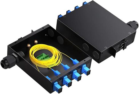 Industrial-Grade 35mm Rail Mounted Optical Fiber Terminal Box SC/FC/SC/ST 4/8 Port Single Mode Fully Equipped(4 Core FC Single Mode) in Kuwait