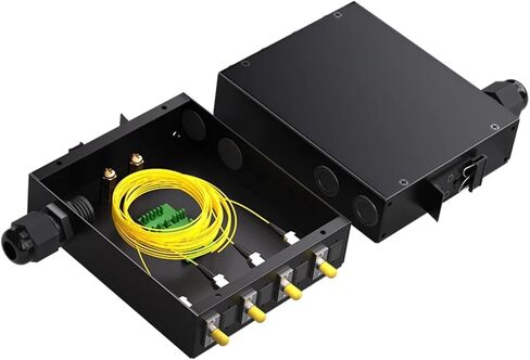 Industrial-Grade 35mm Rail Mounted Optical Fiber Terminal Box SC/FC/SC/ST 4/8 Port Single Mode Fully Equipped(4 Core FC Single Mode) in Kuwait
