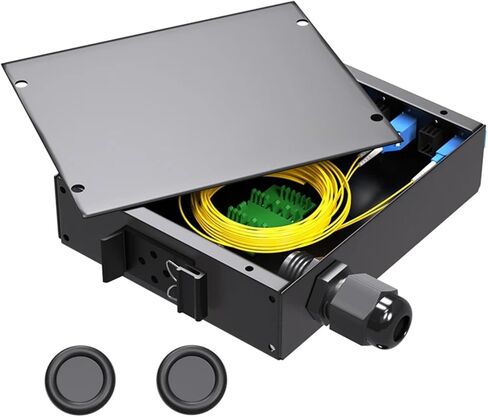 Industrial-Grade 35mm Rail Mounted Optical Fiber Terminal Box SC/FC/SC/ST 4/8 Port Single Mode Fully Equipped(4 Core FC Single Mode) in Kuwait