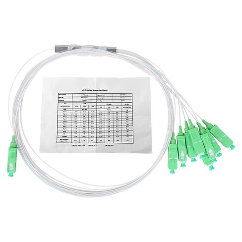 1x8 PLC Optical Splitter, SC Pipe Type Fiber Splitter Low Insertion Loss for Fiber Network Projects in Kuwait