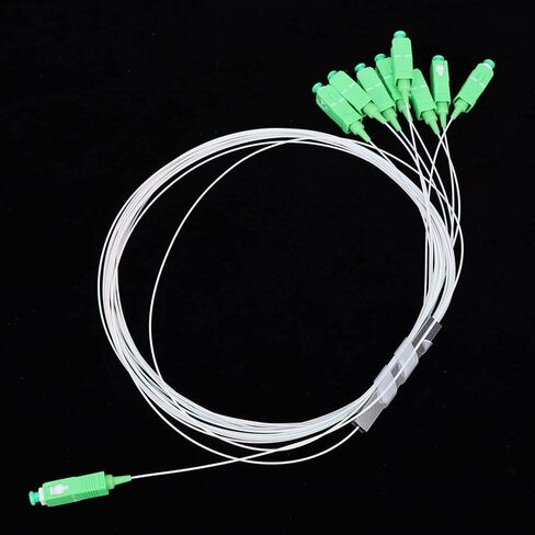 1x8 PLC Optical Splitter, SC Pipe Type Fiber Splitter Low Insertion Loss for Fiber Network Projects in Kuwait