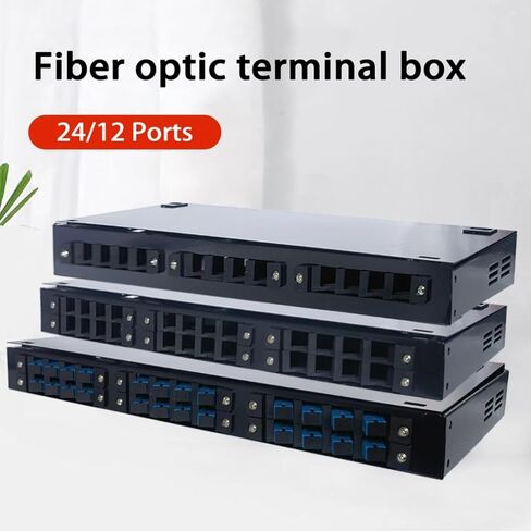 24/12 Port Optical Fiber Terminal Box with SC LC 4/8 Distribution Frame Does not Include Flange and Pigtail(Box Adapter 12 Port) in Kuwait