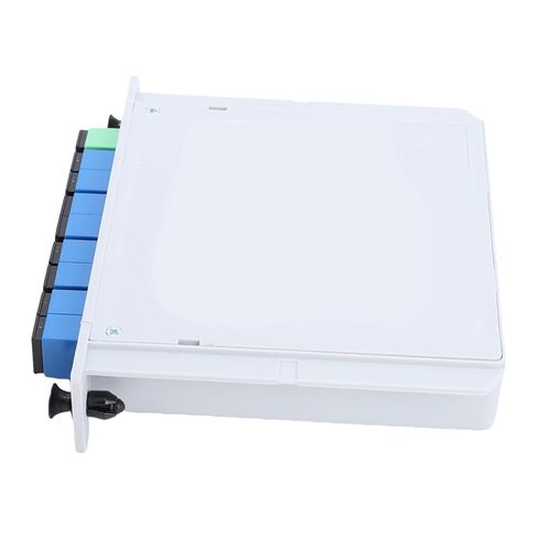 FTVOGUE 1x8 PLC Fiber Optic Splitter, ABS Housing for SC UPC Connector, Efficient Signal Transfer for Home Wiring and LAN Setups in Kuwait