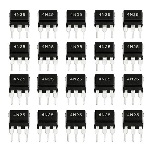 20PCS 4N25 Optocoupler IC DIP-6 – High Isolation Phototransistor Optoisolator – Signal Isolation for Microcontroller Interface, Embedded Systems & Electronics Projects in Saudi Arabia