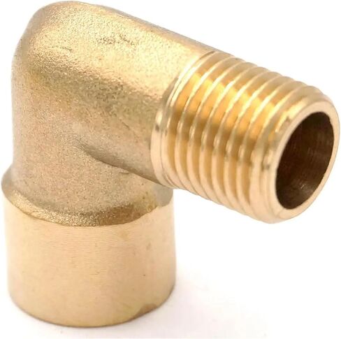 1pcs 1/8" 1/4" 3/8" 1/2" 3/4" 1" bspt Female-Male Brass Elbow Pipe Fitting Connector Coupler Water Fuel(1") in Kuwait