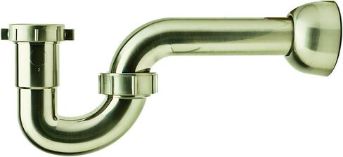 PF WaterWorks DecoTRAP Decorative ABS P-Trap (Kitchen/Bathroom) with Matching Wall Adaptor Cover - Universal (1-1/2-Inch or 1-1/4-Inch x 1-1/2-Inch); Chrome; PF0703-CH in Kuwait