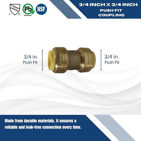 XFITTING وصلة ضغط مقاس 3/4 بوصة × 3/4 بوصة، وصلة توصيل مقاس 3/4 بوصة، 27-2-2=2XX، قطعتان in Kuwait
