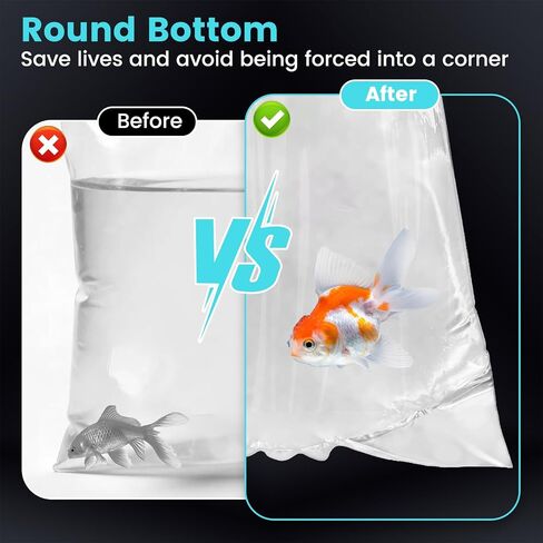 100 Pack Live Fish Bags, 10x20" Round Bottom Double Seal Clear Fishery Bags, Leak-Proof Fish Transport Shipping Bag, HDPE Bag for Freshwater & Saltwater (Ultimate 3 mil) in Kuwait