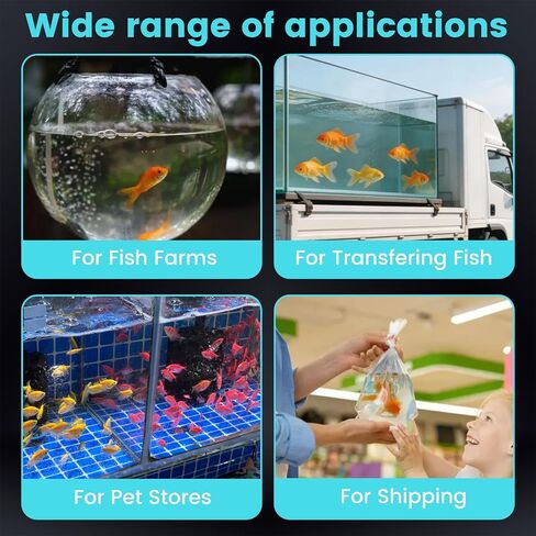 100 Pack Live Fish Bags, 10x20" Round Bottom Double Seal Clear Fishery Bags, Leak-Proof Fish Transport Shipping Bag, HDPE Bag for Freshwater & Saltwater (Ultimate 3 mil) in Kuwait