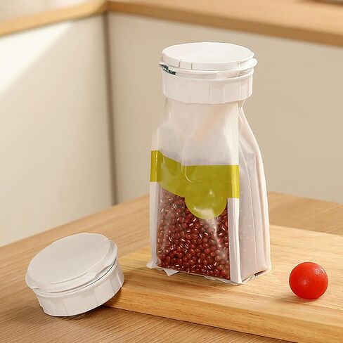 Packaging Snack Canning Lid, Plastic Flexible Bag Lid with Pour Spout for Small Particle, Round Sealing Lid for Kitchen in Kuwait