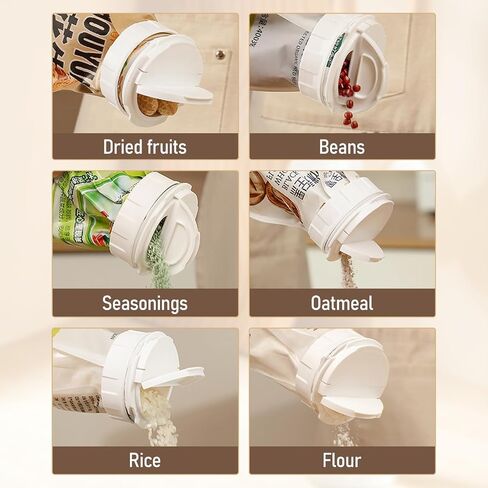 Packaging Snack Canning Lid, Plastic Flexible Bag Lid with Pour Spout for Small Particle, Round Sealing Lid for Kitchen in Kuwait
