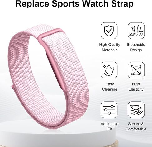 سوار من النايلون المضفر لـ Google Fitbit Air، حزام رياضي مرن قابل للتمدد مع إبزيم بلاستيكي، سوار معصم للنساء والرجال in Kuwait