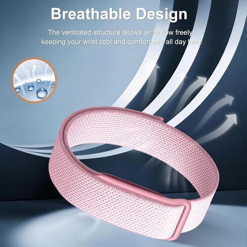 سوار من النايلون المضفر لـ Google Fitbit Air، حزام رياضي مرن قابل للتمدد مع إبزيم بلاستيكي، سوار معصم للنساء والرجال in Kuwait