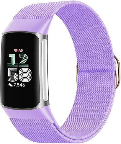 Nylon Band for Fitbit Charge 6/5, Elastisches Strap for Fitbit Charge 5/6 Men Women in Kuwait