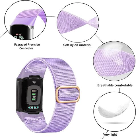 Nylon Band for Fitbit Charge 6/5, Elastisches Strap for Fitbit Charge 5/6 Men Women in Kuwait