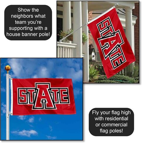 Arkansas State Red Wolves State Logo 3x5 Grommet Flag in Kuwait