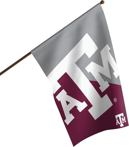 FOCO NCAA Texas A&M Aggies للجنسين مزدوج الجوانب 40 بوصة × 28 بوصة شعار الفريق علم عمودي، عمودي 40 بوصة × 28 بوصة، مقاس واحد in Kuwait