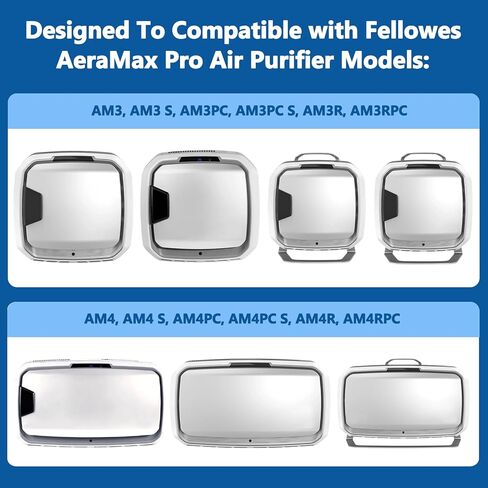 حزمة فلتر بديلة AM3 متوافقة مع أجهزة تنقية الهواء Fellowes Aeramax Pro AM3، وفلتر AM3 HEPA مع 2 × مرشحات مسبقة، و1 فلتر HEPA و1 فلتر كربون منشط in Kuwait