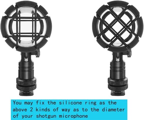 Nicama NC4 Microphone Shockmount Universal Holder Clip with Hot Shoe Mount for Shotgun Microphone Rode NTG-2 NTG-1 AKG D230 Sennheiser MKH-416 ME66 Comic in Kuwait