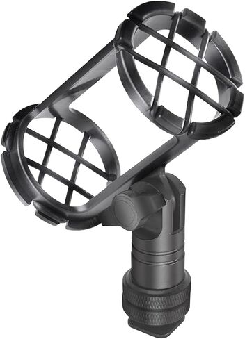 Nicama NC4 Microphone Shockmount Universal Holder Clip with Hot Shoe Mount for Shotgun Microphone Rode NTG-2 NTG-1 AKG D230 Sennheiser MKH-416 ME66 Comic in Kuwait