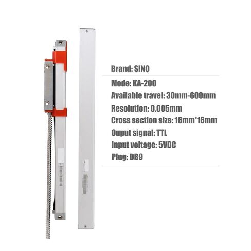KA-200 16 * 16 مم مقياس خطي نحيف DRO KA200 120 130 140 150 160 170 180 190 200 مم 0.005 مم TTL خط تشفير بصري رفيع (KA-200 160 مم سفر) in Kuwait