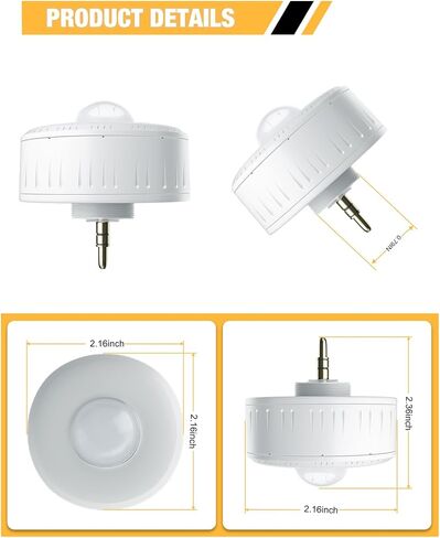 مستشعر حركة PIR بزاوية 360 درجة لإضاءة LED الخطية العالية، سقف 40 قدمًا وقطر كشف التثبيت على الحائط 50 قدمًا، درجة تجارية/صناعية، حزمة واحدة in Kuwait