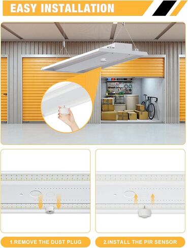مستشعر حركة PIR بزاوية 360 درجة لإضاءة LED الخطية العالية، سقف 40 قدمًا وقطر كشف التثبيت على الحائط 50 قدمًا، درجة تجارية/صناعية، حزمة واحدة in Kuwait