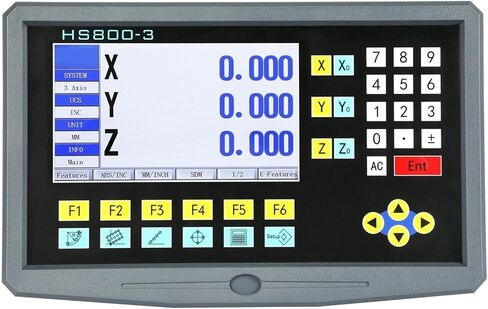 مجموعة كاملة 3 محاور LCD قراءات رقمية DRO مع 3 قطع 0-1000 مللي متر مستشعر التشفير الخطي الزجاجي لمخرطة الطحن YH800-3S in Kuwait