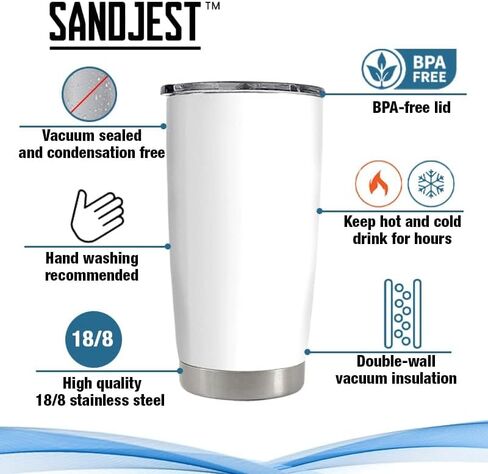 SANDJEST بهلوان هدية تقاعد شخصية سعة 20 أونصة 30 أونصة مع غطاء هدية لزملاء العمل والأصدقاء والمدرس والأب والأم والطبيب والنساء والرجال وحفلات التقاعد in Kuwait