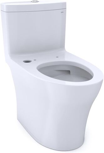 TOTO Aquia IV One-Piece Elongated Dual Flush 1.28 and 0.9 GPF WASHLET+ and Auto Flush Ready Toilet with CEFIONTECT, Cotton White - CST646CEMFGNAT40#01 in Kuwait