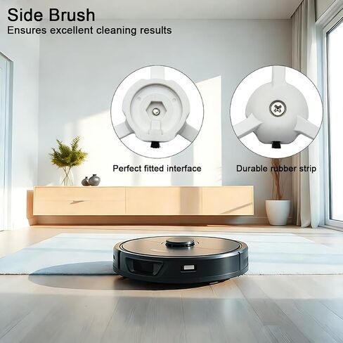 4 قطع بديلة من الفرش الجانبية متوافقة مع Roborock Q Revo/Qrevo S/Qrevo Pro/Qrevo Master/S8/S8+/S8 Pro Ultra/S7 MaxV/S7/Q7Max/Q8 Max/S8/Q7/Q5/S6/S5/S4/E5/E4/E3/E2 مكنسة روبوت، بيضاء in Kuwait