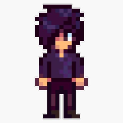 Sebastian Stardew Valley Sprite Bumper Sticker Window Water Bottle Decal 5" in Kuwait