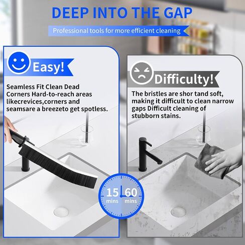 4 PCS Cleaning Brush Hard Bristle Cleaning Brush Small Cleaning Brush Crevice Cleaning Tool Grout Brush Bathroom Cleaning Brush Set for Tight Spaces Corners Kitchen Windows Shower Toilet Faucets Floor in Kuwait