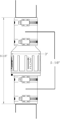 Silent Pump Check Valve Spring-Loaded Baffle Prevents Sewage Backflow with Clamp for Enhancing Efficiency(2in) in Kuwait