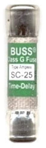 Bussmann BK/SC-25 SC Series Time Delay 300 VDC / 480 VAC 25 A Ø 10.3 x 35.8 mm Cartridge Fuse - 1 عنصر (عناصر) in Kuwait